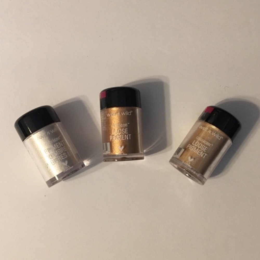 set of 3 coloricon loose pigment eye shadow